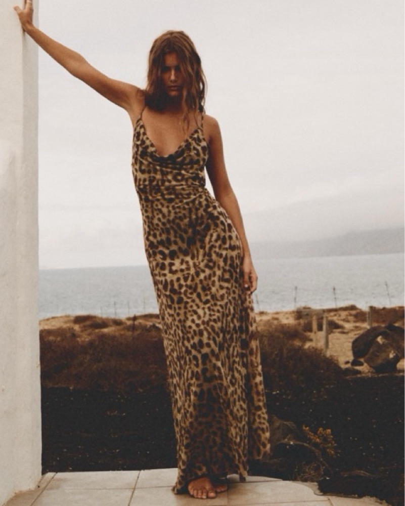 Zara Leopard Maxi Dress by Zara - Pickle