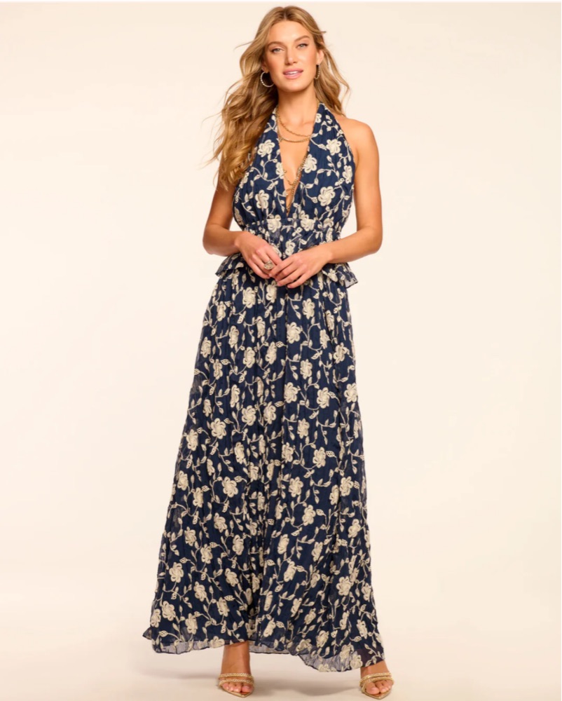ramy brook embroidered hayley dress Ramy Brook Kenna Embroidered Midi Dress in Capri Blue