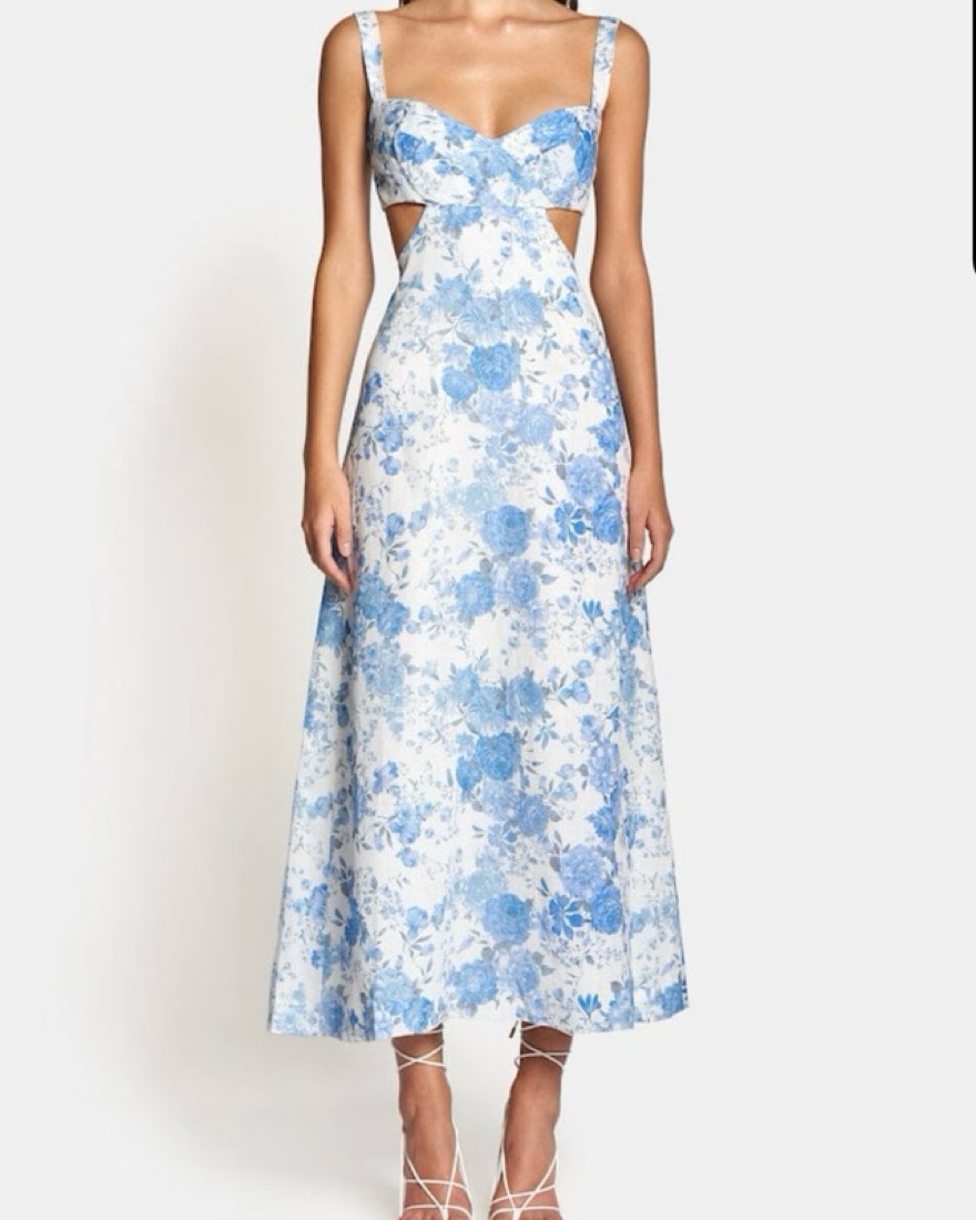 ditsy print midi dress Soft Petals Green Ditsy Floral Midi Dress, Large - The Mint Julep Boutique
