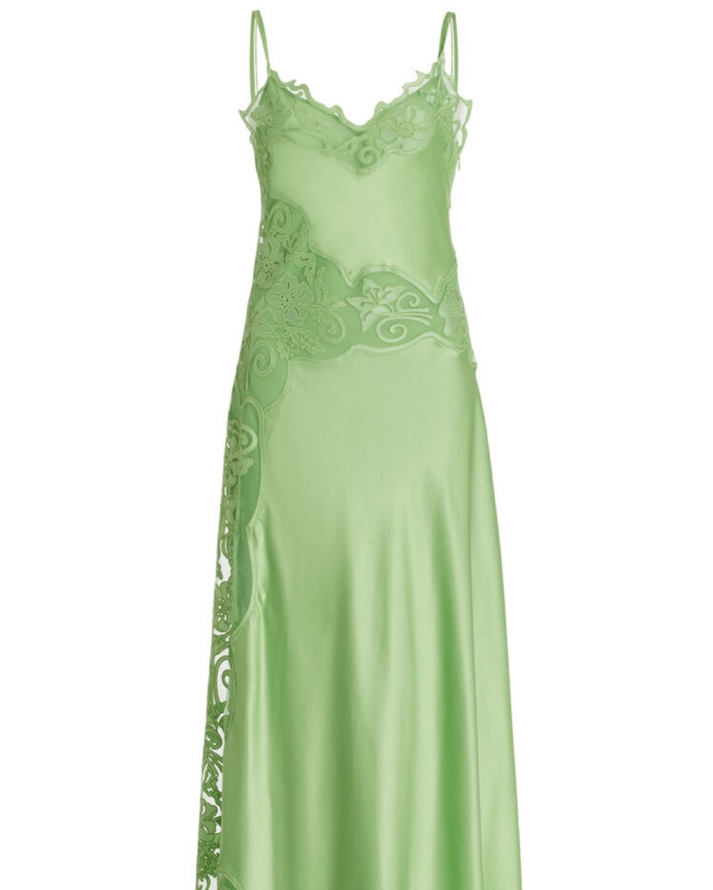 green dress with cape Dark Green A-Line Lace Appliques Chiffon Prom Dress