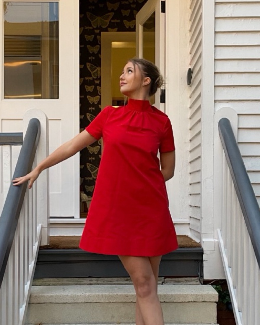 staud red mini dress Staud Charade Rouge Sleeveless Cable Knit Mini Dress