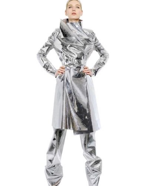 Gareth Pugh コート Gareth Pugh Silver Trench Coat by Gareth Pugh - Pickle