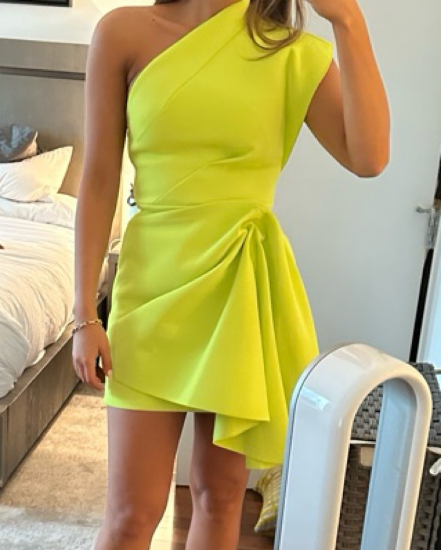 women's dark green dress for wedding Manton Mini Dress | Acler main image 1