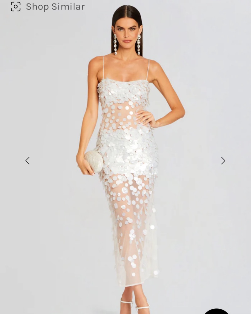 Retrofete Mischa Sequin Dress - Ivory by Retrofete - Pickle