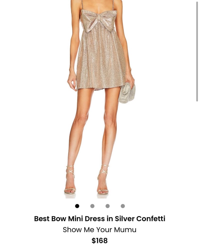 best bow mini dress gold SHOW ME YOUR MUMU