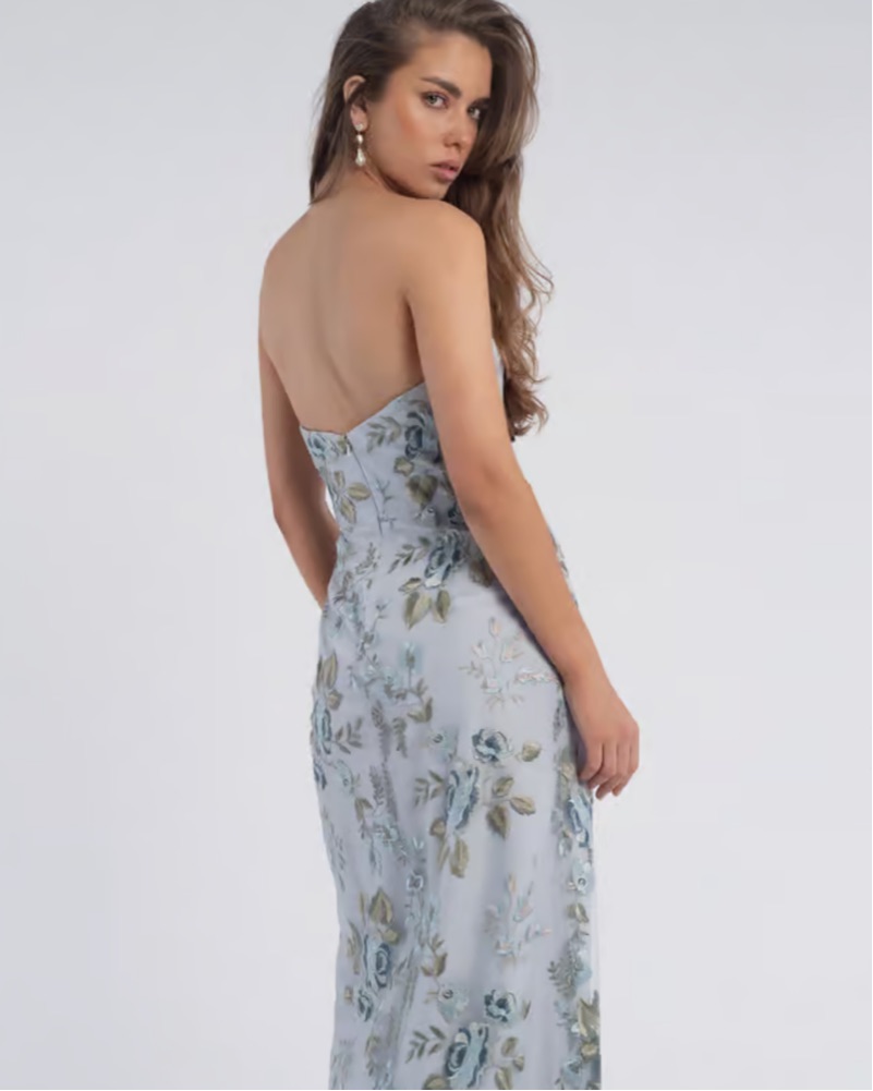 jenny yoo blue floral dress Jenny Yoo Bridesmaid Dress Tatum Enchanted Floral Whisper Blue