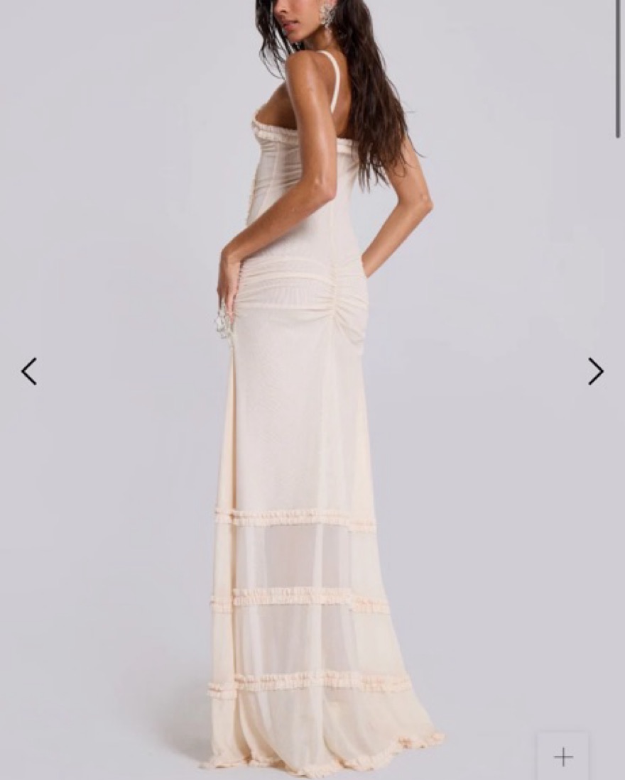 Jaded London Fatale Maxi Dress Vanilla | Pickle