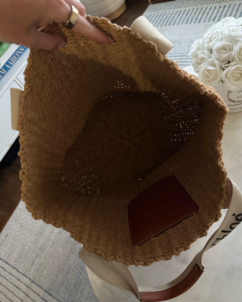 【送料&関税込】Raffia Large Palma ChloAC X Eres Shopping Ba CHLOE X ERES Palma Raffia Shopping Bag in Black | Lyst