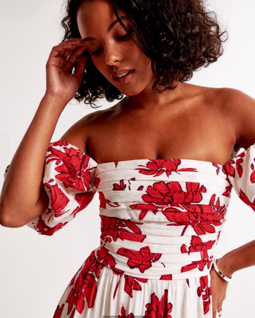 rafferty off-the-shoulder maxi dress Brown Georgette Off Shoulder Maxi Dress – self-portrait