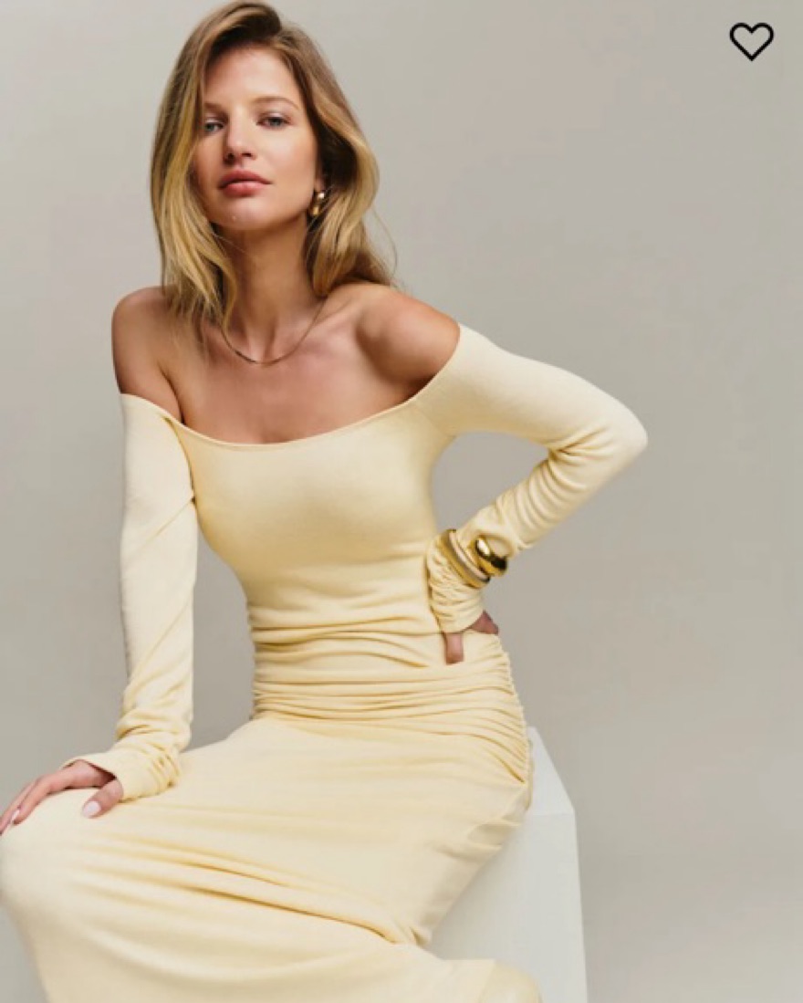 Abbott Knit Dress by Reformation - Pickle