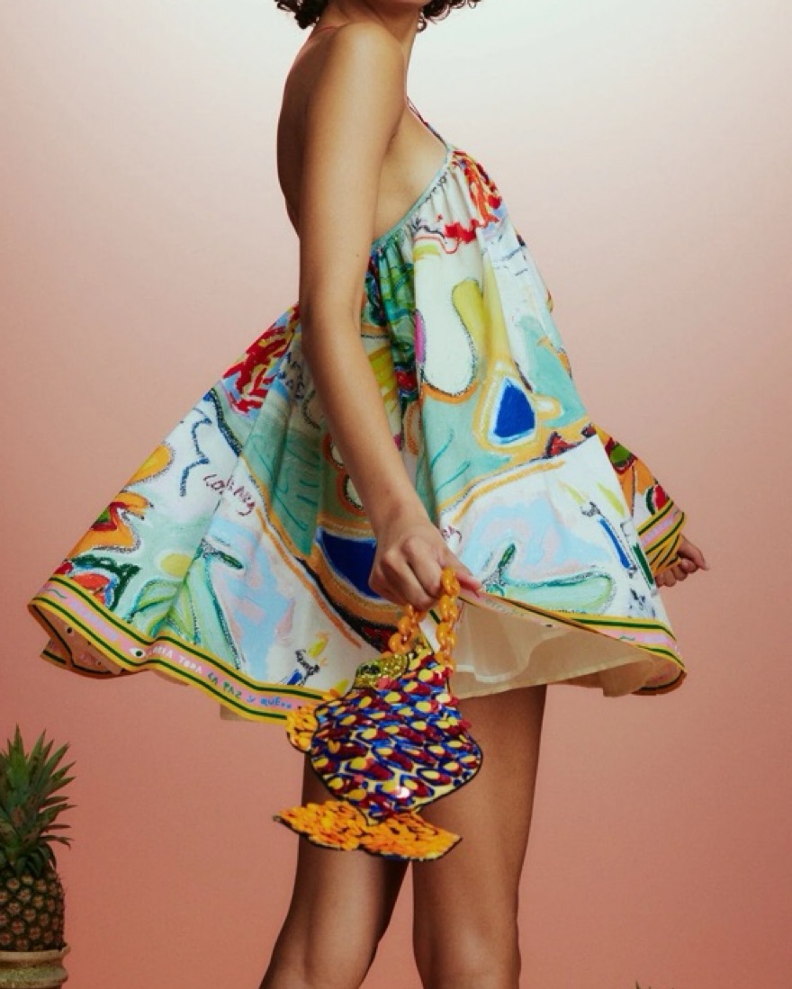 Alemais - Flowy Halter Mini Dress by Alemais - Pickle