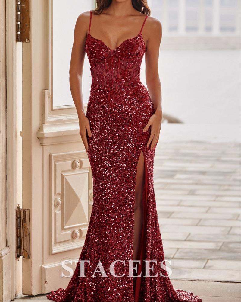 prom dresses evening wear Gorgeous A-line V-neck Red Long Prom Dress Evening Dress PG567 US10 / Red