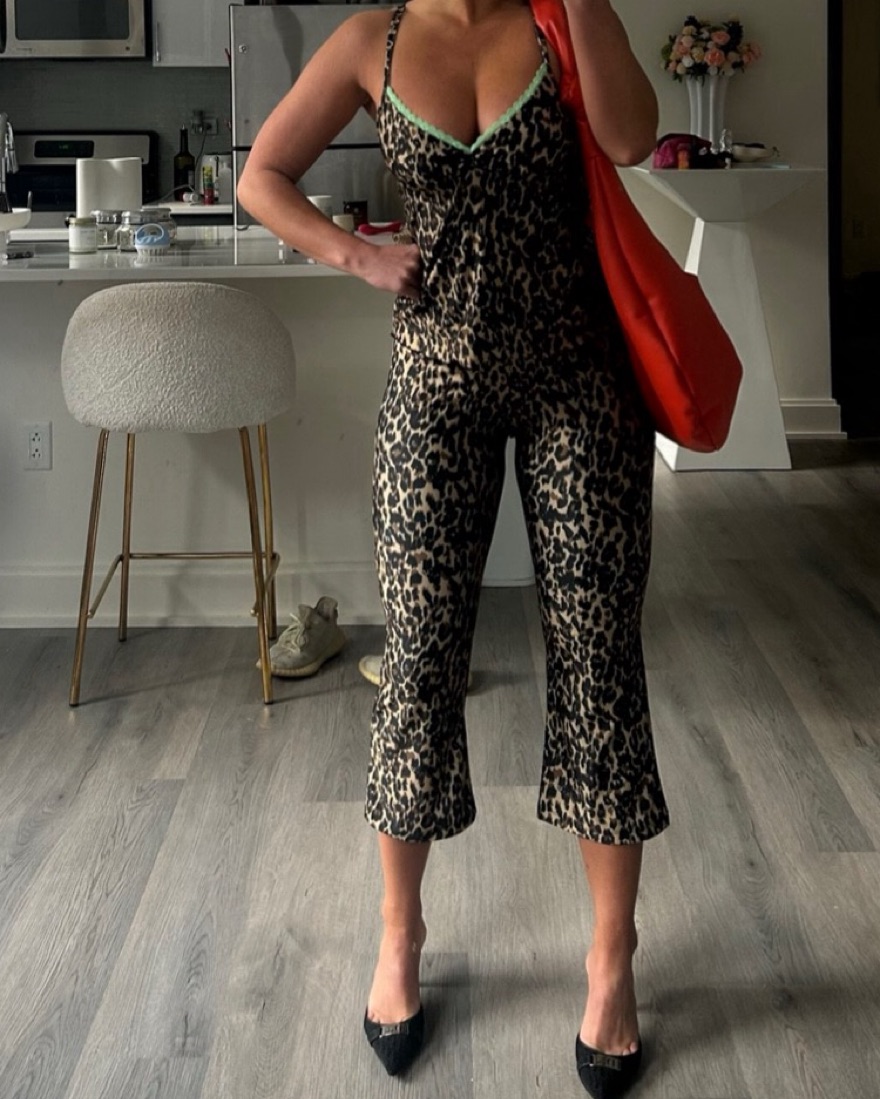 Mr. Winston capri Leopard set by Revolve - Pickle