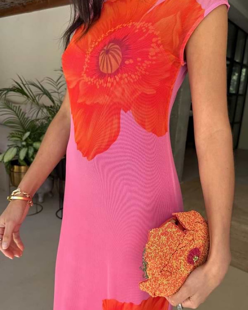 pink poppy sleeveless mesh dress Plus Size Adjustable Straps Sleeveless Mesh Sweetheart, Poppy Mini Dress in Pink, Size 2X,