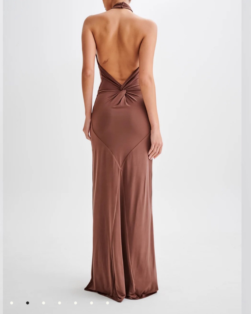 sequin halter midi dress Blue Zone | Sequin Halter Neck Split Midi Dress
