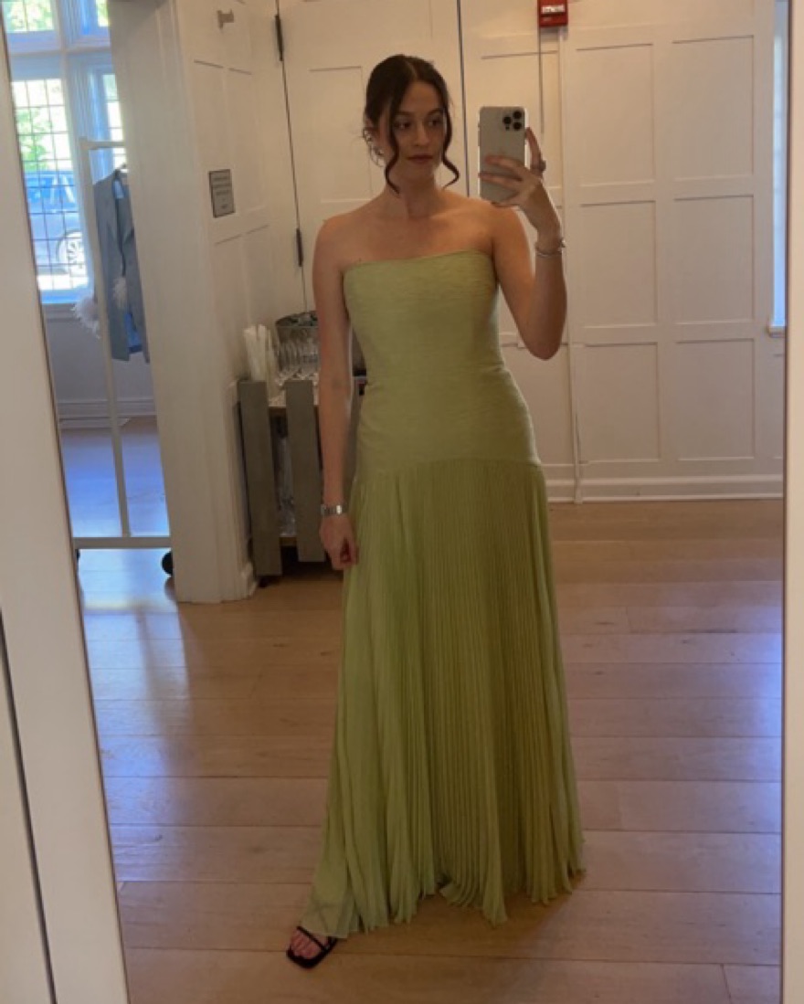 Alexis Sunniva Plisse Strapless Gown | Pickle