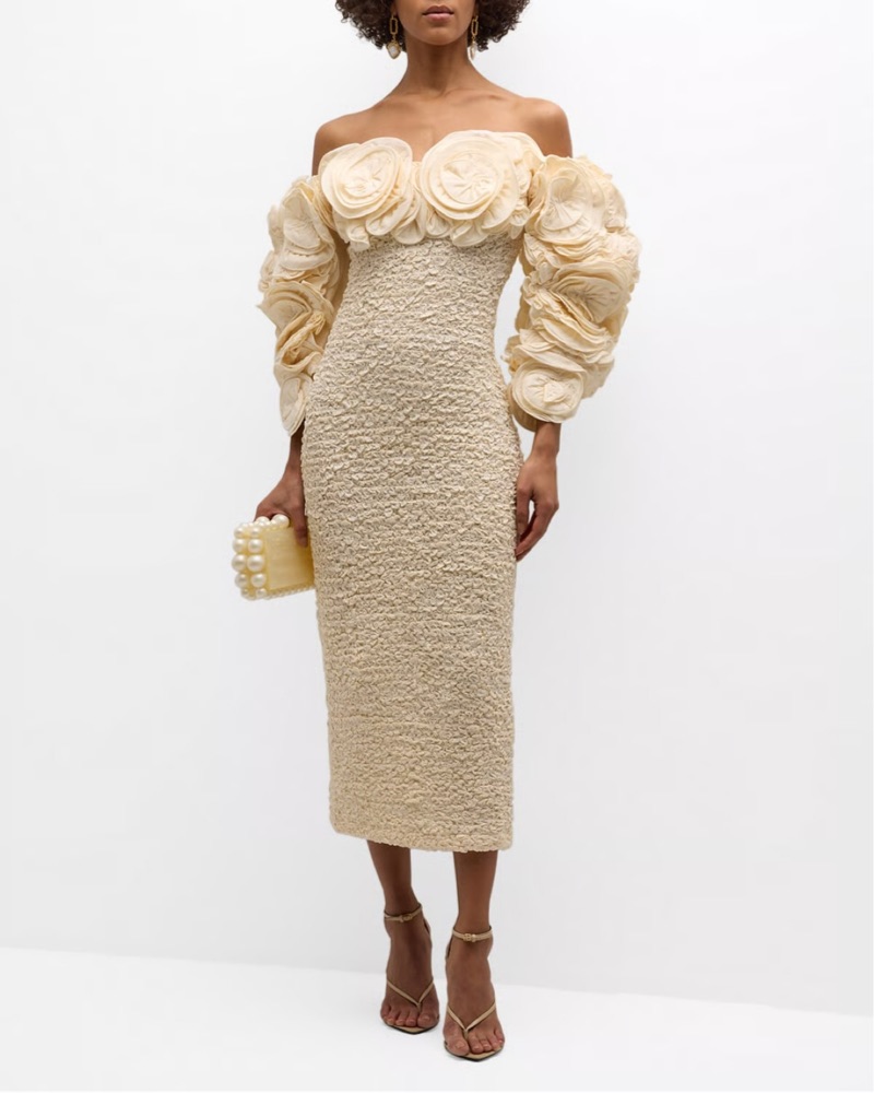 MARA HOFFMAN Luna Ruffle Midi Dress by Mara Hoffman - Pickle
