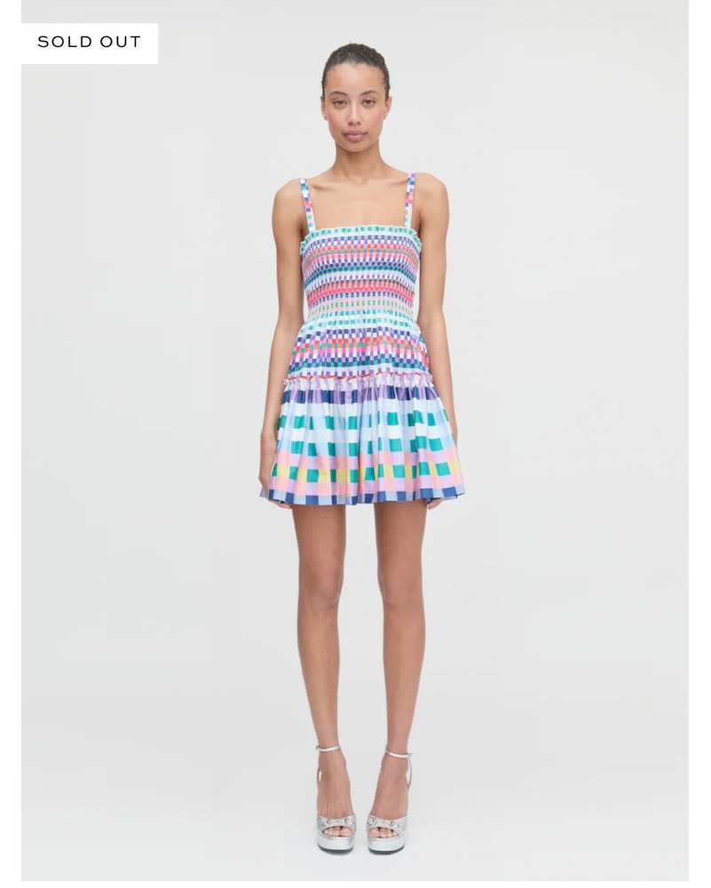 Mini Seraphina Multi Gingham Dress by Hill House Home - Pickle