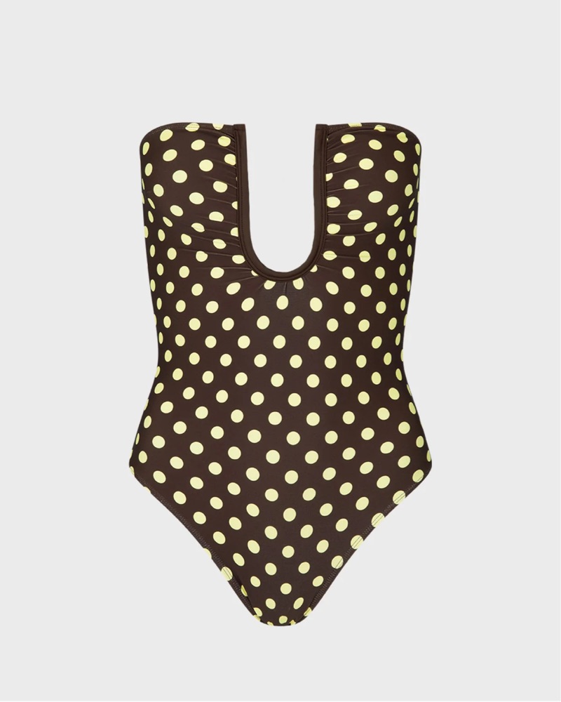 【美品】Acka dot one-piece size2 J. Crew One Piece Tank Swimsuit Navy White Polka Dot Womens