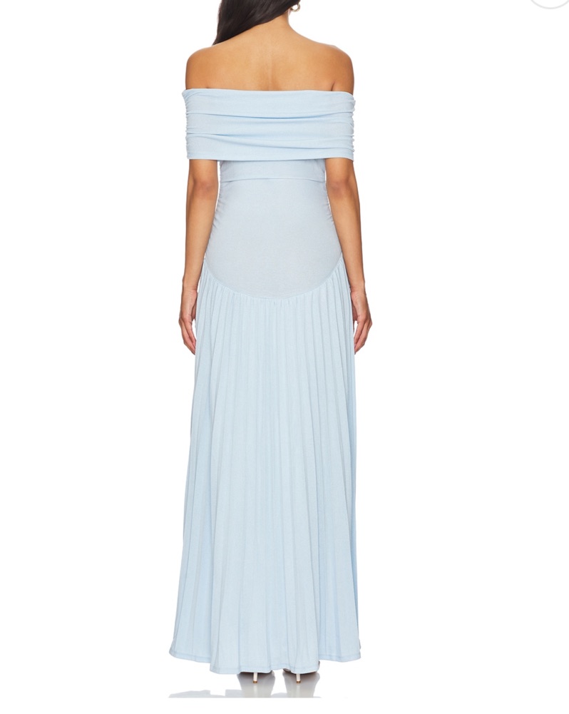 light blue satin dress maxi Blaise Blue Satin Maxi Dress - US 4