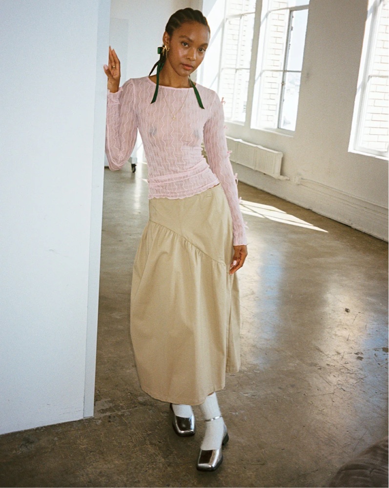 Lisa Says Gah Maeve Midi Skirt by Lisa Says Gah! - Pickle