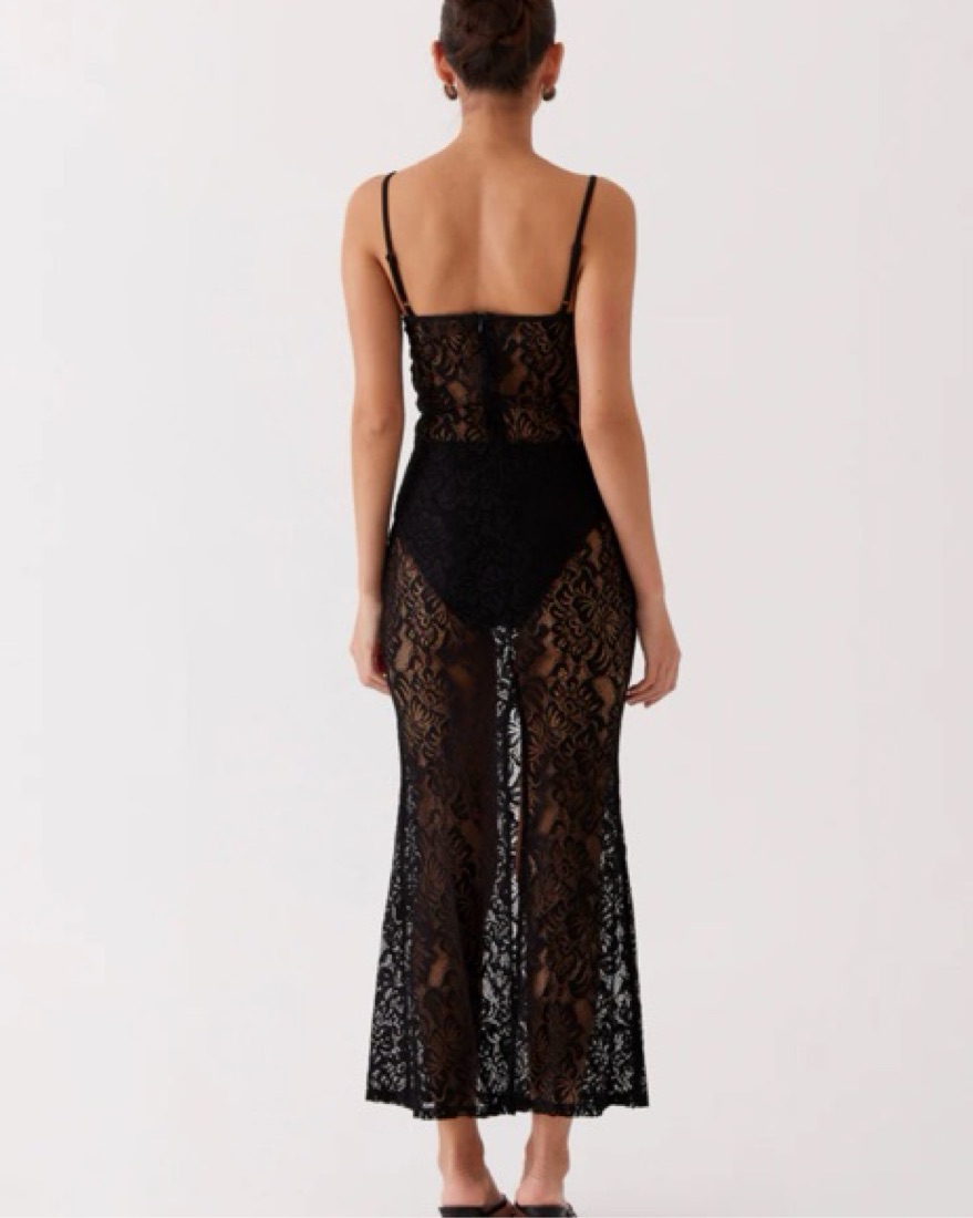 opening ceremony lace dress Trendy, Chic Women's Clothing Boutique Fore Collection White Lace Bodysuit Maxi Dress for Women, Size L Lane 201 main image 0