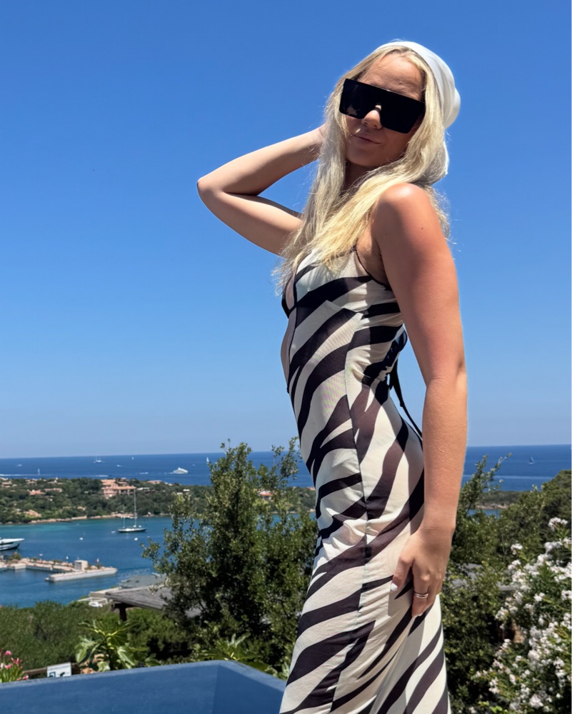 banana republic blue floral maxi dress Murci Pink and Blue Bodycon Mesh Dress main image 1