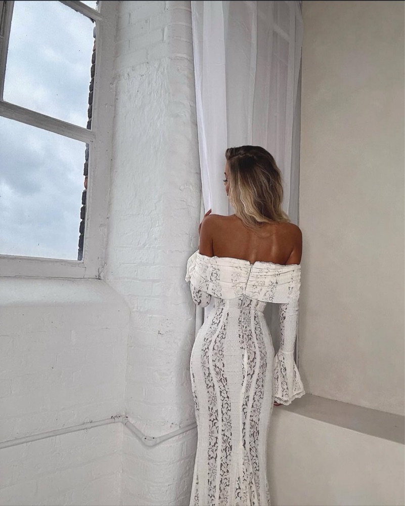 lace dress for fall wedding 1321 Plus Size by Martina Liana