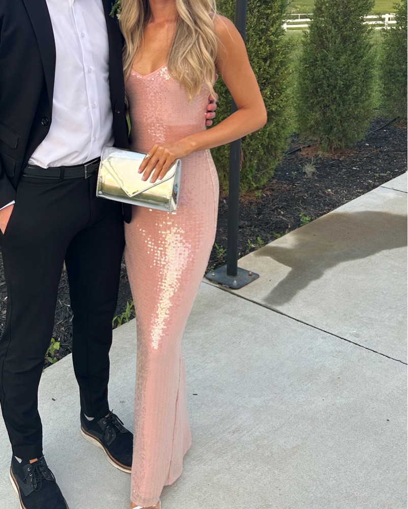 sequin dress revolve Where will you wear this @revolve dress ?!  , ginger sequin gown in disco  gold (linked) , @fitzroyrentals Earrings ,  Holiday Party Dress  New  Years Dress  Birthday Dress Wedding Guest Dress 
