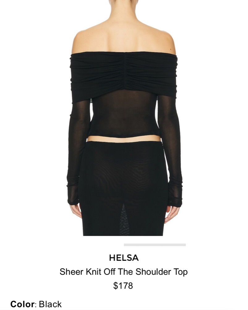 Helsa Off the Shoulder Sheer Knit Top by Helsa - Pickle