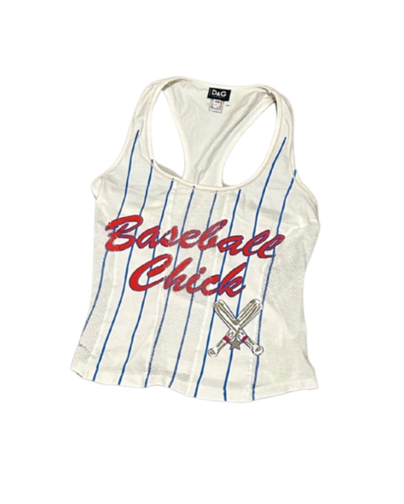 トップス D&G BEACHWEAR 2000s Pile Tank Top Y2k Vintage DOLCE GABBANA Tank Top. D&G Logo Print Top - Etsy