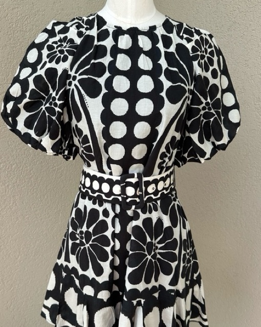 black palermo puff sleeve mini dress Jillian Puff Sleeve Bubble Mini Dress - Black