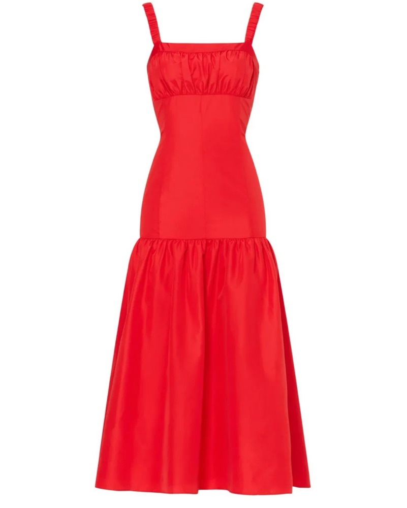 laura's boutique selena dress red Selena Satin Dress - Red