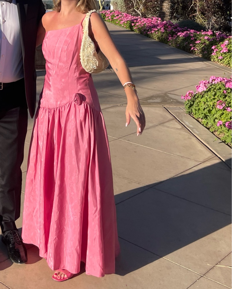 Vintage Pink Drop Waist Flower Dress by Vintage - Pickle