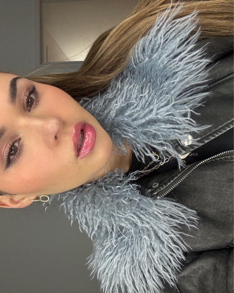 Blue Fur Collar Coat Jacket by Princess Polly - Pickle