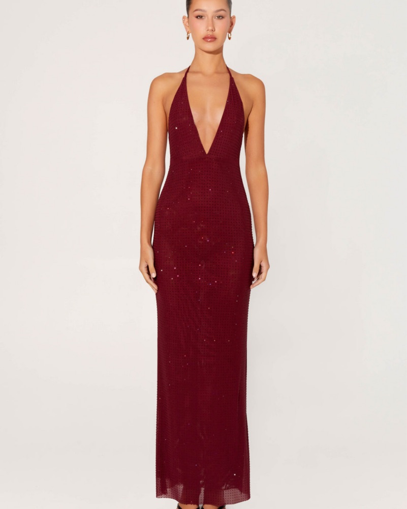 peppermayo beaded maxi dress Beki Beaded Mesh Maxi Dress main image 0