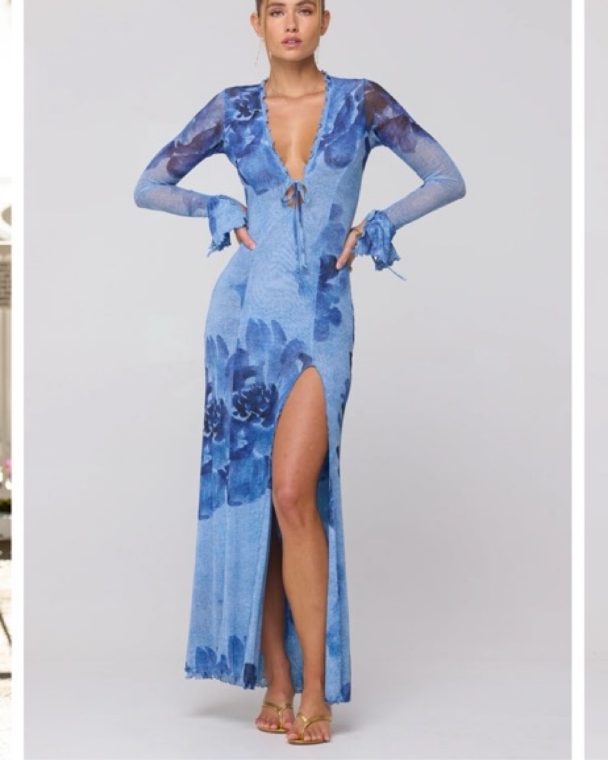 floral maxi dress flowy Fritillaria Floral Maxi Dress
