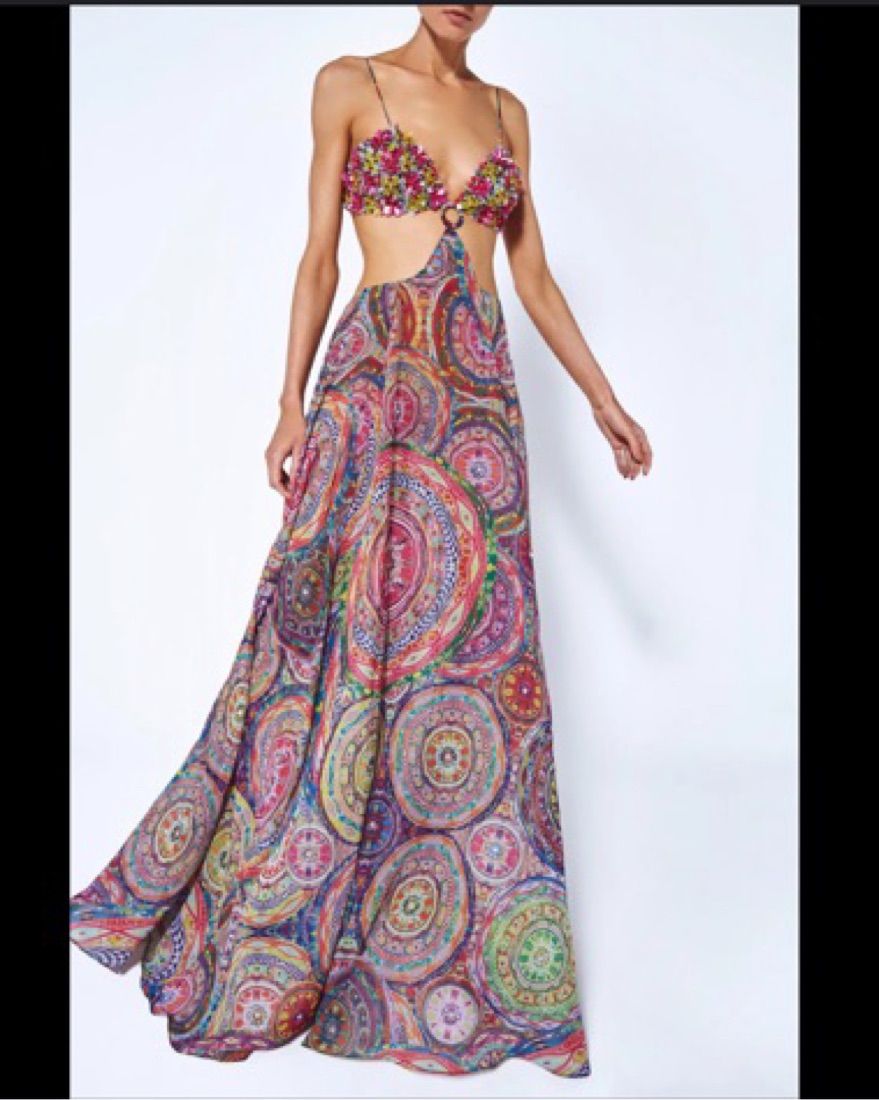nwot alexis maxi sequin-beaded naki cut-out dress One-Shoulder Beaded Column Dress – M.R DESIGN main image 1