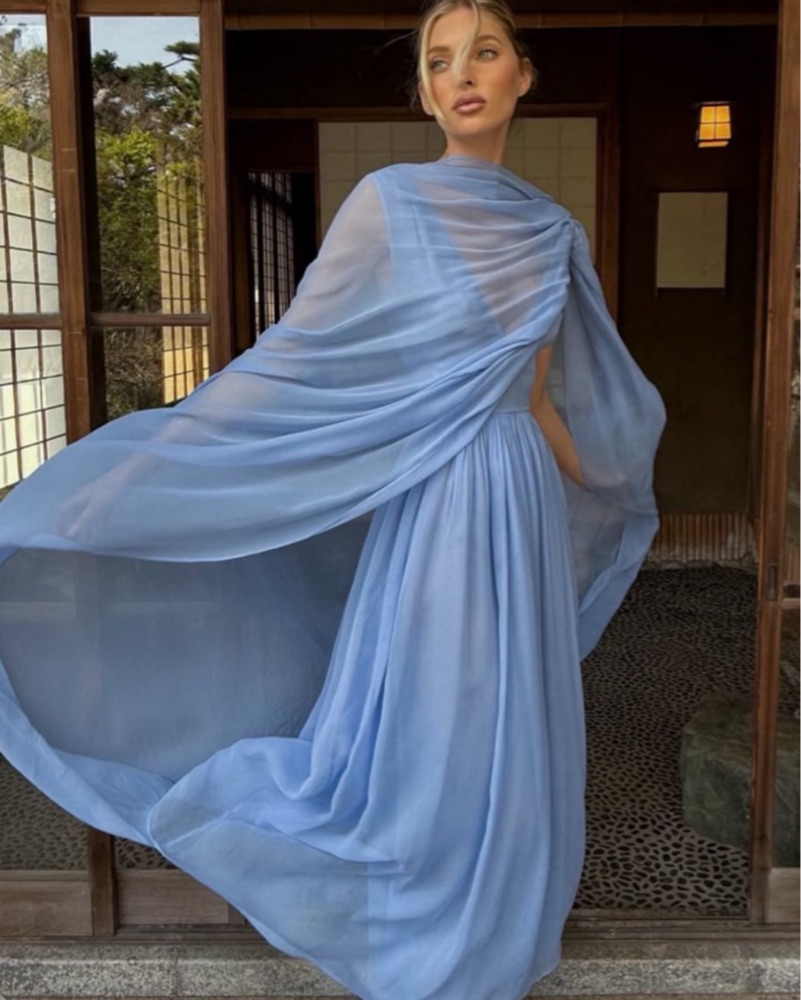 helsa the sasha dress in silk chiffon Helsa The Sasha Dress in Silk Chiffon in Vintage White