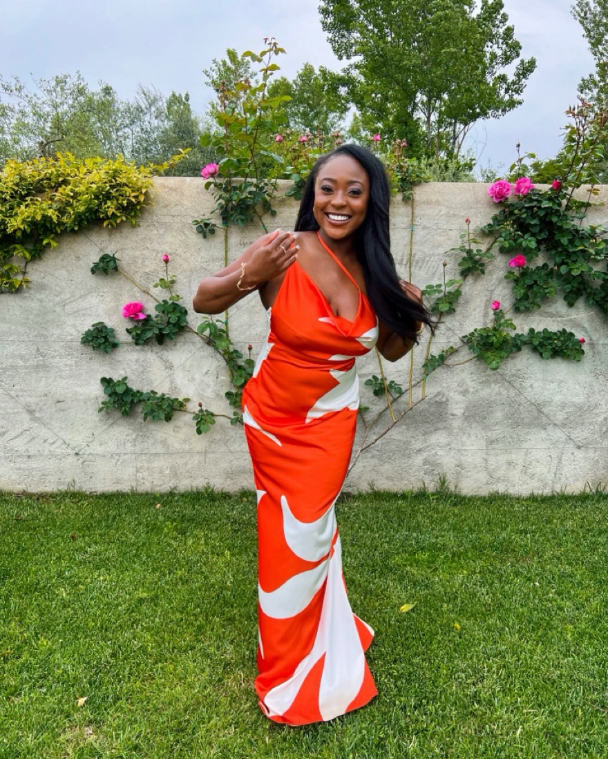 hanifa orange dress Hanifa Lola Gown Orange by Hanifa