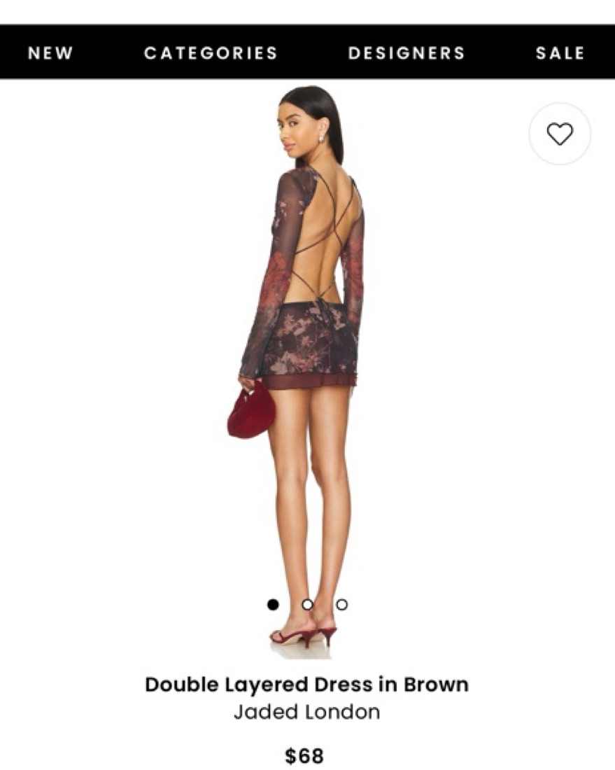 jaded london dress brown Shop Mini Cindy Plunge Dress | Jaded London main image 0