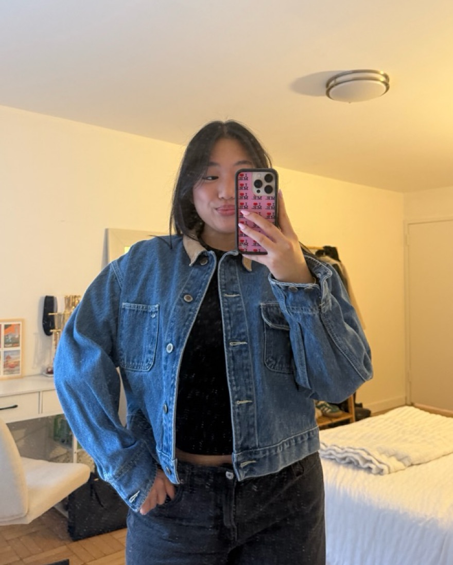 Denim Jacket W/ Suede Collar by Unknown | Pickle
