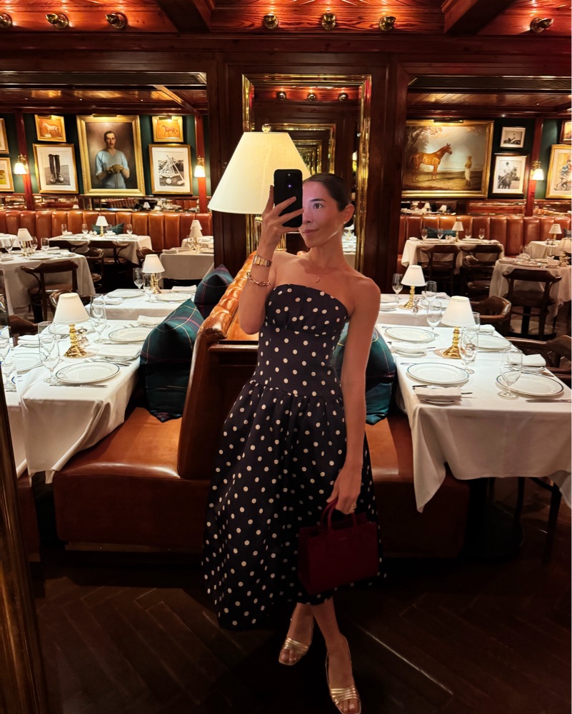 Self Portrait Navy Polka Dot Dress | Pickle