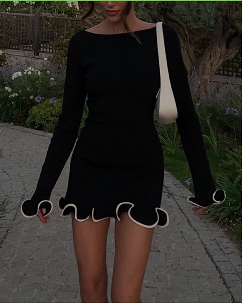 same los angeles ruffle hem mini dress Same Los Angeles Ruffle Hem Mini Dress by Same Los Angeles
