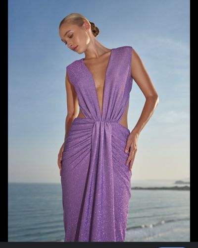 Purple Silk Dress by Sau Lee | Pickle