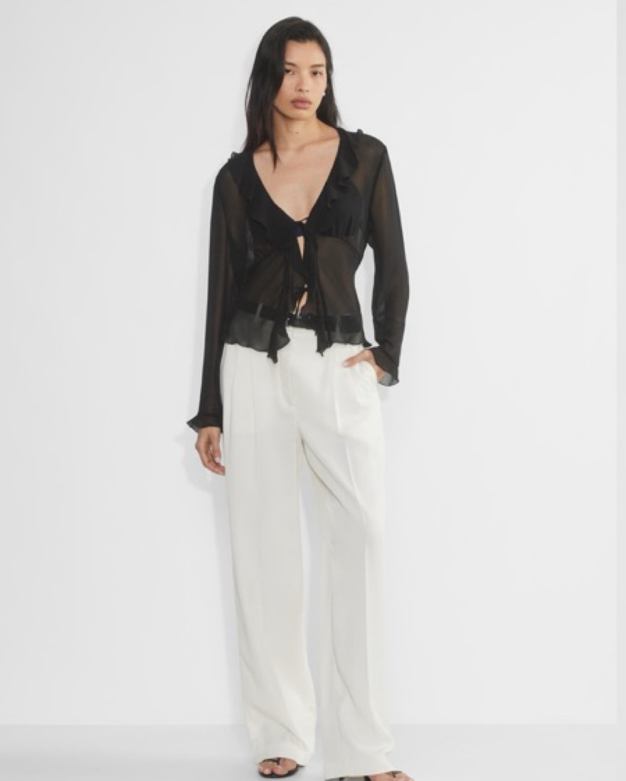 Aritzia Wilfred Frenchy Blouse by Aritzia - Pickle
