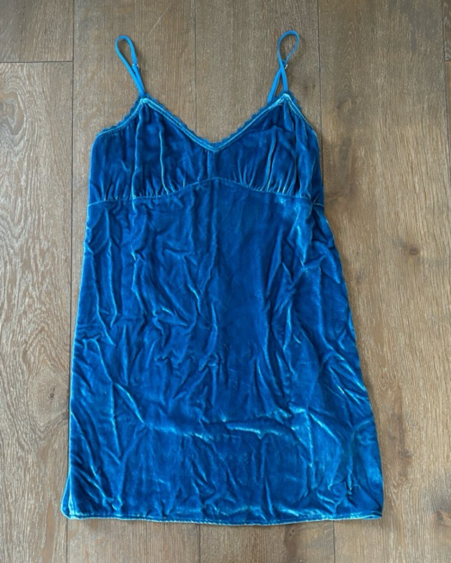 blue velvet dress reformation Metal Button Ruched Velvet Maxi Dress