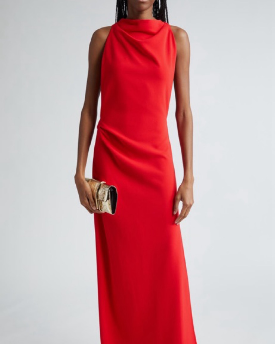 navy blue dress for baby girl Proenza Schouler Faye Backless Dress In Matte Viscose Crepe