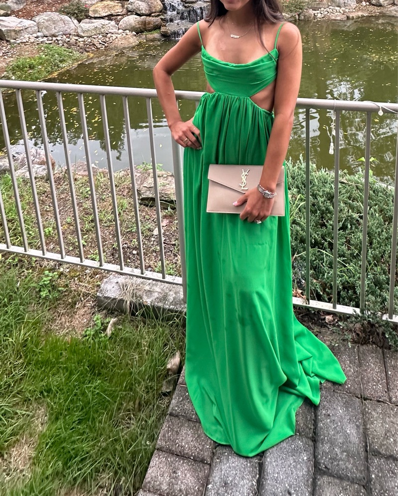 sau lee green dress Short A-line Taffeta Dress Lime Green – FeverLess.net main image 1