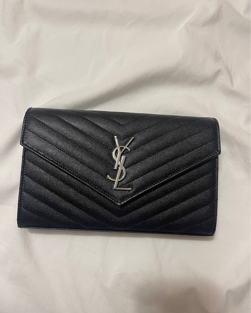 YSL ブラックベルベットバッグ YSL black Bag With Silver Chain | Pickle